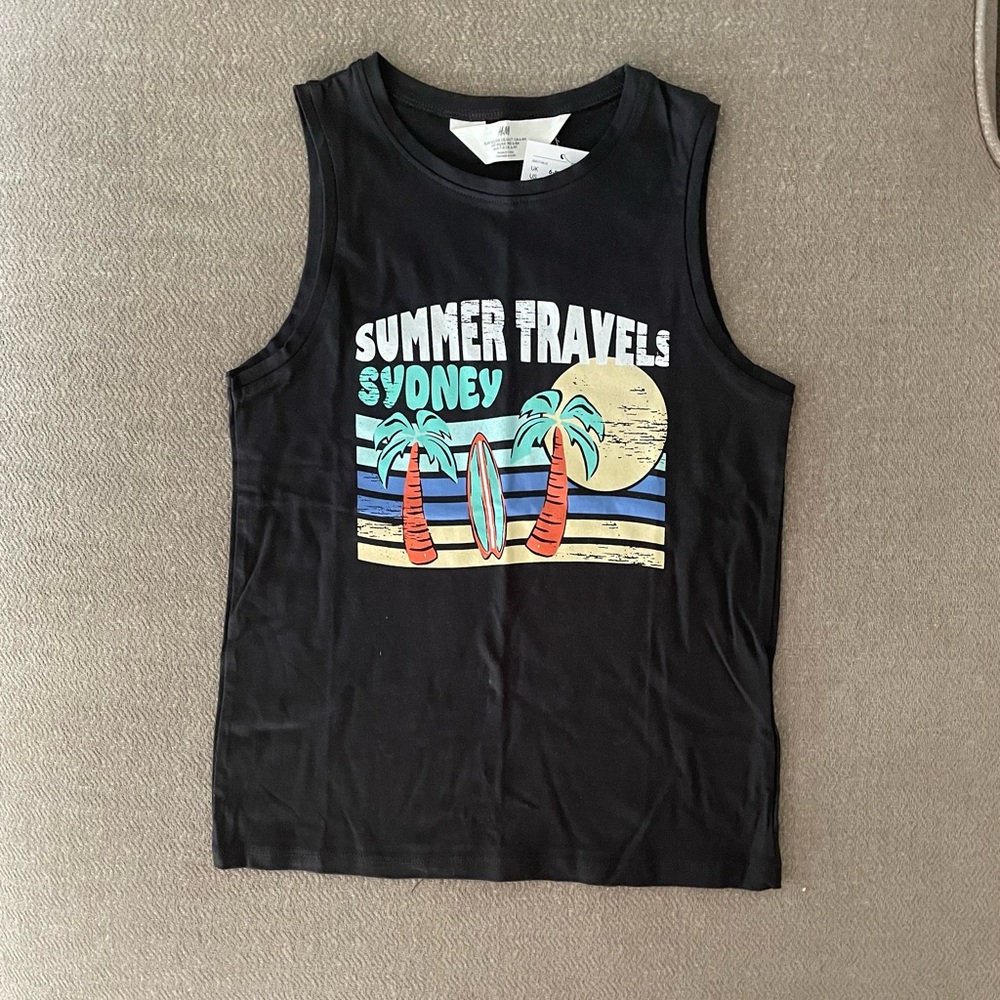 H&M BOYS GRAPHIC TANK TOP